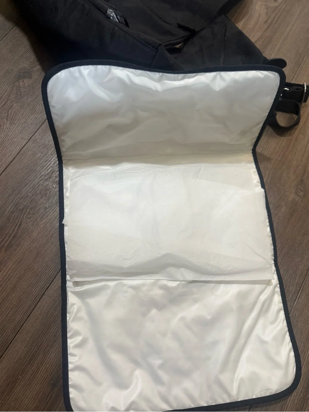 Kipling Diaper Bag Black Noir Large Travel Tote Changing Pad EUC